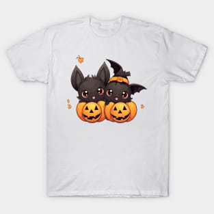 Kawaii Halloween Bats T-Shirt